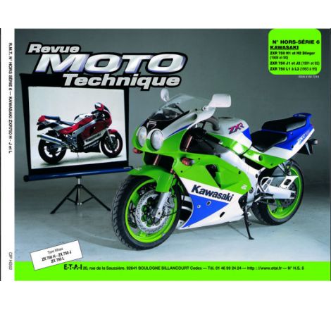 Service Moto Pieces|RTM - N° HS6 - ZXR750R - 1989-1995 - Version PDF - Revue Technique Moto|Kawasaki|10,00 €