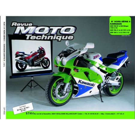 Service Moto Pieces|RTM - N° HS6 - ZXR750R - 1989-1995 - Version PDF - Revue Technique Moto|Kawasaki|10,00 €