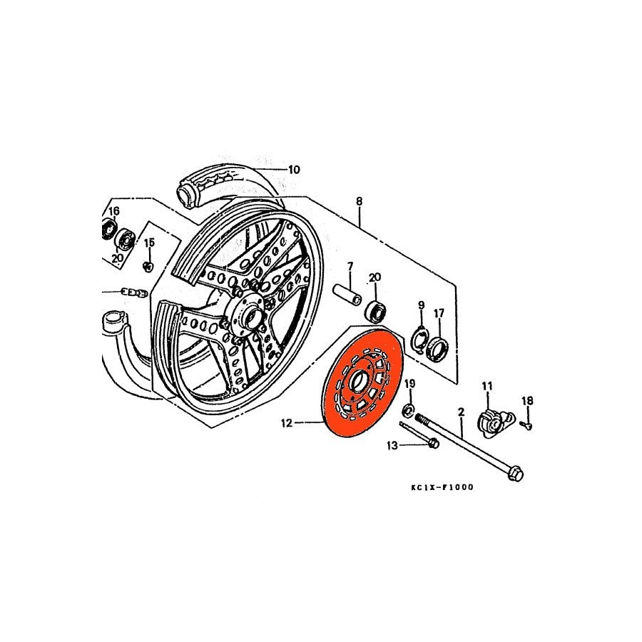 Service Moto Pieces|Frein - Disque - Arriere - 41080-1124 - EBC - KZ1300 - Z1300|Disque de frein|260,00 €