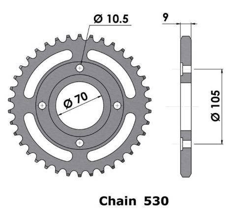 Service Moto Pieces|Transmission - Chaine - JT-X1R - 530 - 98 maillons - Noir|Chaine 530|98,56 €