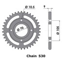 Transmission - Couronne - FE-5750 - 530-38 dents