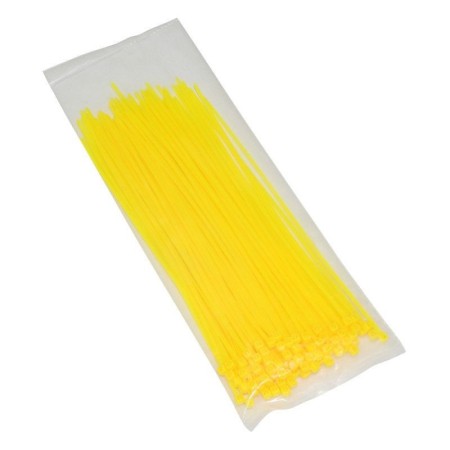 Service Moto Pieces|Serre Cable - Rilsan - Serflex - collier de serrage - Jaune Fluo - 2.5x200mm (x100)|Collier - Serre Cable |3,25 €