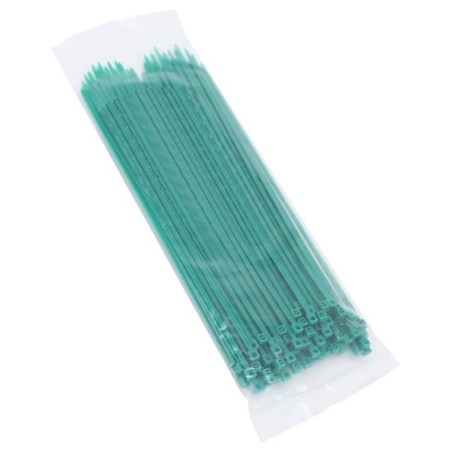 Serre Cable - Rilsan - Serflex - collier de serrage - Vert - 2.5x200mm (x100)