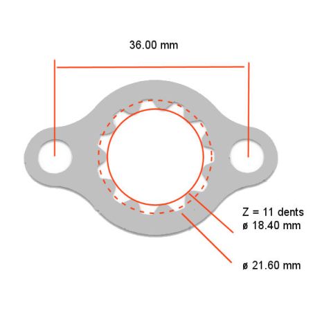 Service Moto Pieces|Transmission - Rondelle de Fixation de Pignon sortie boite - NX250|Chaine 520|4,90 €