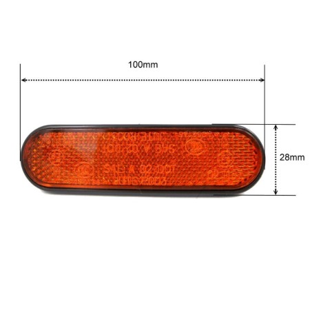 Service Moto Pieces|Reflecteur - Catadioptre rouge - 100x28mm - reflecteur rouge à coller|Catadioptre|3,90 €