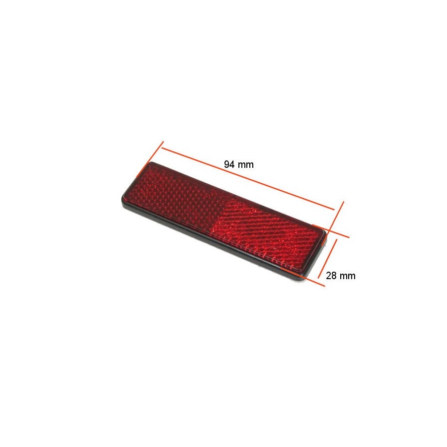 Service Moto Pieces|Reflecteur - Catadioptre rouge - 94x28 mm - reflecteur rouge à coller|Catadioptre|3,90 €