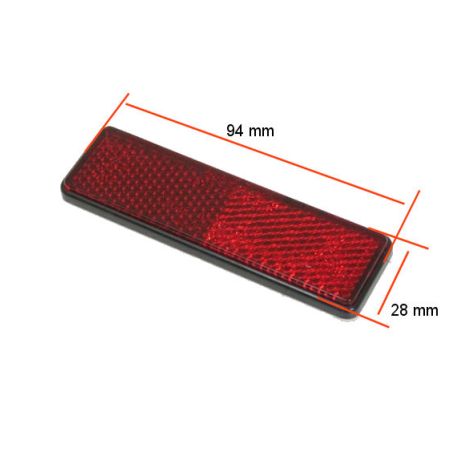 Service Moto Pieces|Reflecteur - Catadioptre rouge - 94x28 mm - reflecteur rouge à coller|Catadioptre|3,90 €