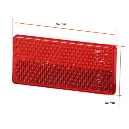 Service Moto Pieces|Reflecteur - Catadioptre rouge - 94x44 mm - reflecteur rouge à coller|Catadioptre|3,90 €