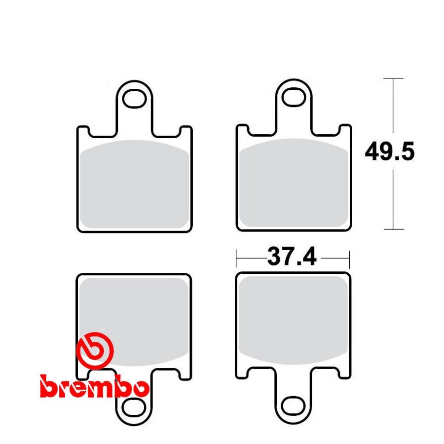 Frein - Jeu de Plaquettes - BREMBO - 07KA28SR - ZZR1400 - Z750R - ......