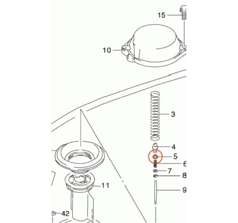 Carburateur - joint d'aiguille - ø 4.90 x1.90 mm