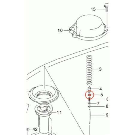 Service Moto Pieces|Carburateur - joint d'aiguille - ø 4.90 x1.90 mm|Kit Suzuki|3,40 €