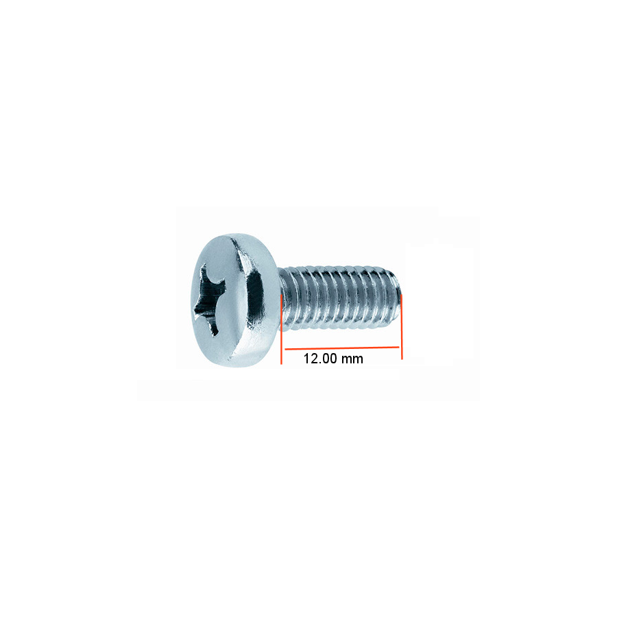 Vis - Acier - M5 x12 mm - cruciform - Bombée - (x10)