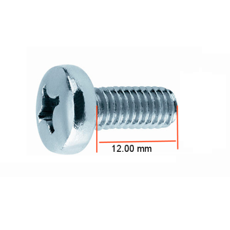 Vis - Acier - M5 x12 mm - cruciform - Bombée - (x10)