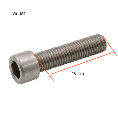 Vis BTR - INOX - M4 x16mm - (x10)