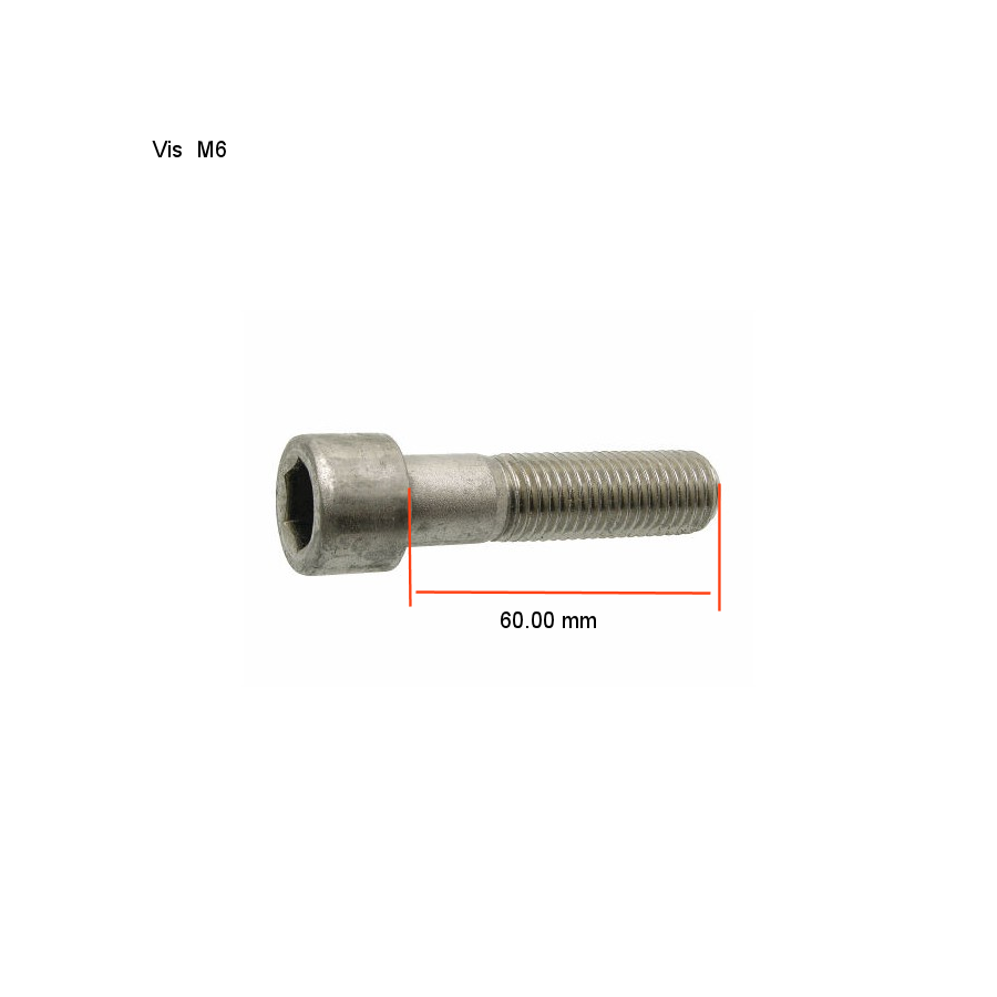 Vis BTR - INOX - M6 x60 mm - (x10) - DIN912