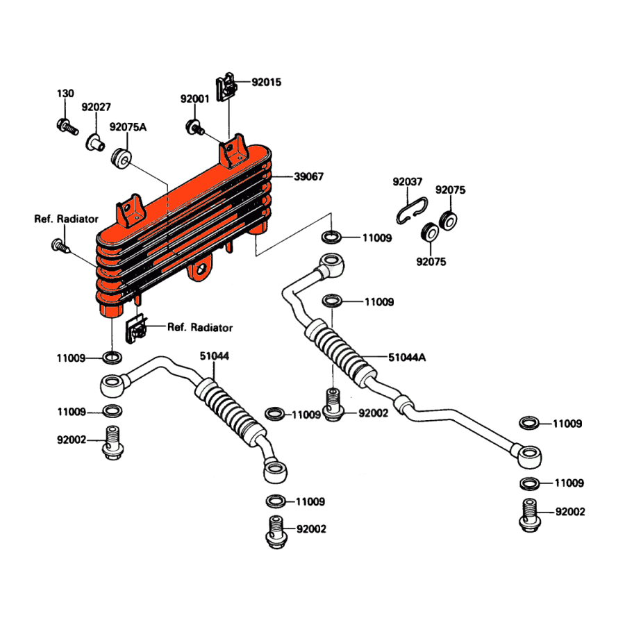 Radiateur - huile - ZX10 - Tomcat - 39067-1051