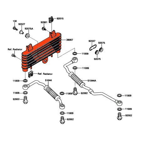 Radiateur - huile - ZX10 - Tomcat - 39067-1051