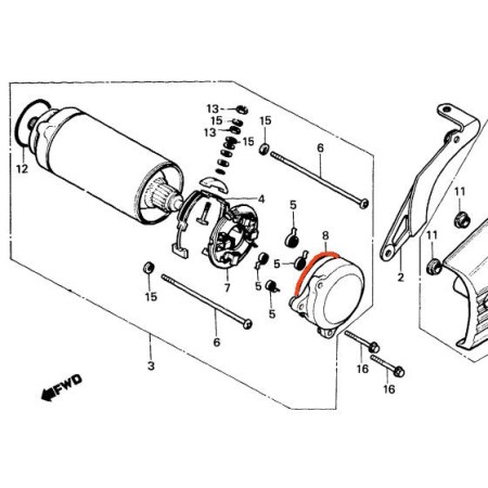 Service Moto Pieces|Demarreur - joint de carter  - |Demarreur|4,56 €