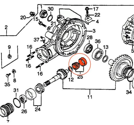 Service Moto Pieces|Bras oscillant - Cardan - Roulement (x1) - GL500 - GL1100 - GL1200|bras oscillant - bequille|30,00 €
