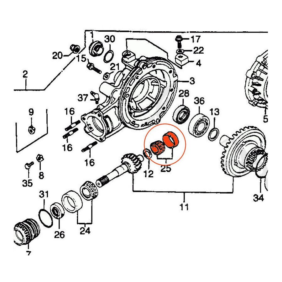 Bras oscillant - Cardan - Roulement (x1) - GL500 - GL1100 - GL1200 30,00 €