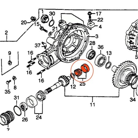 Service Moto Pieces|Bras oscillant - Cardan - Roulement (x1) - GL500 - GL1100 - GL1200|bras oscillant - bequille|30,00 €