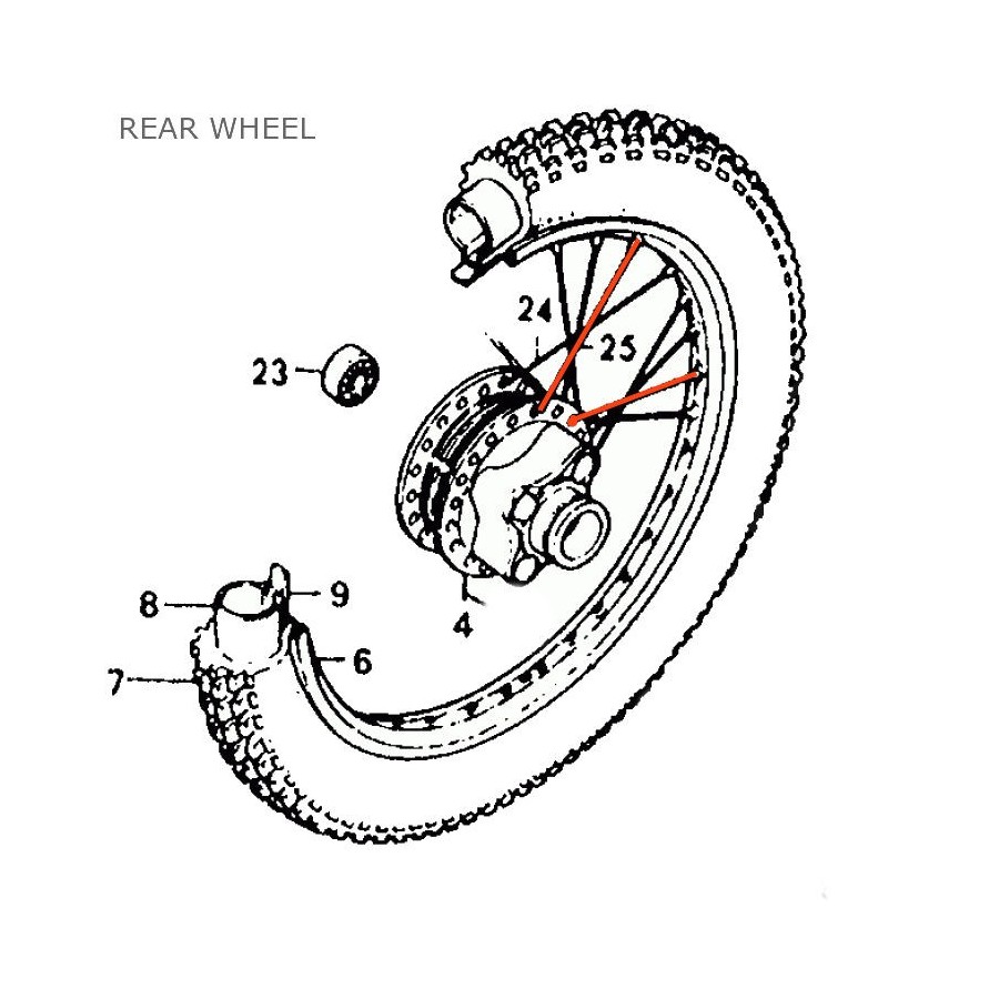 Service Moto Pieces|Roue Avant - Cerclage - CB350-360-400....|Roue - Avant|185,90 €