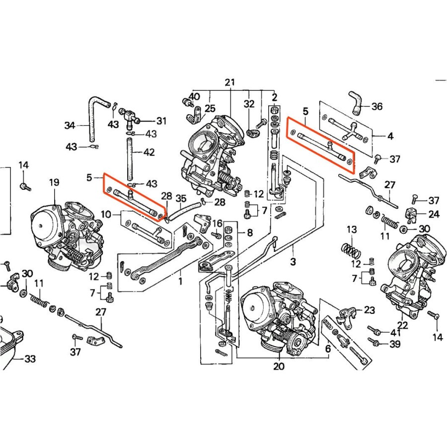 Carburateur - Raccord en T - (x1) - VFR750
