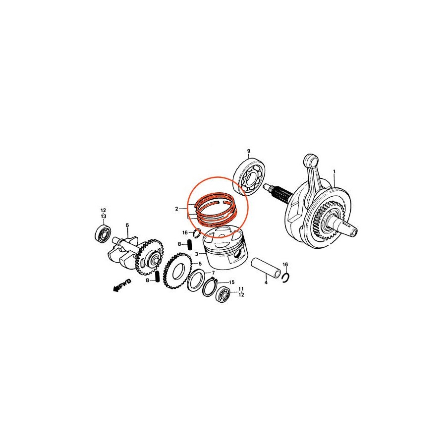 Service Moto Pieces|Moteur - Soupape d'orifice de commande d'huile|Couvercle culasse - cache culbuteur|23,00 €