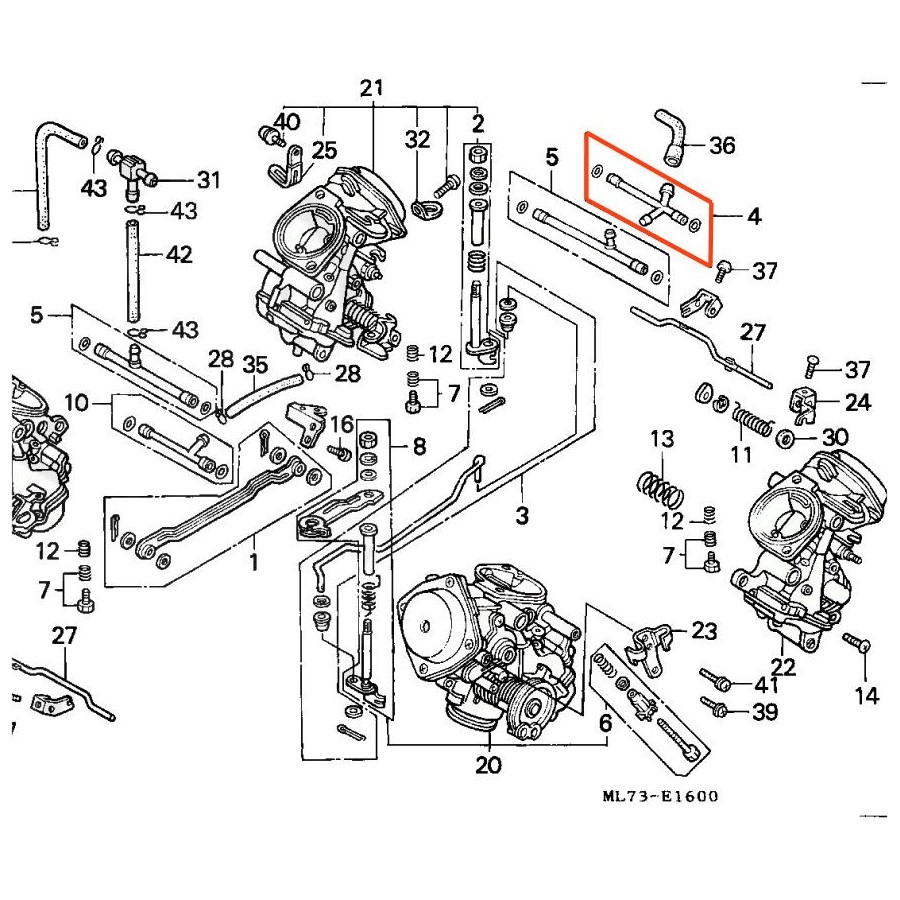 Carburateur - Tube de liaison - VFR750 -(RC24) - 