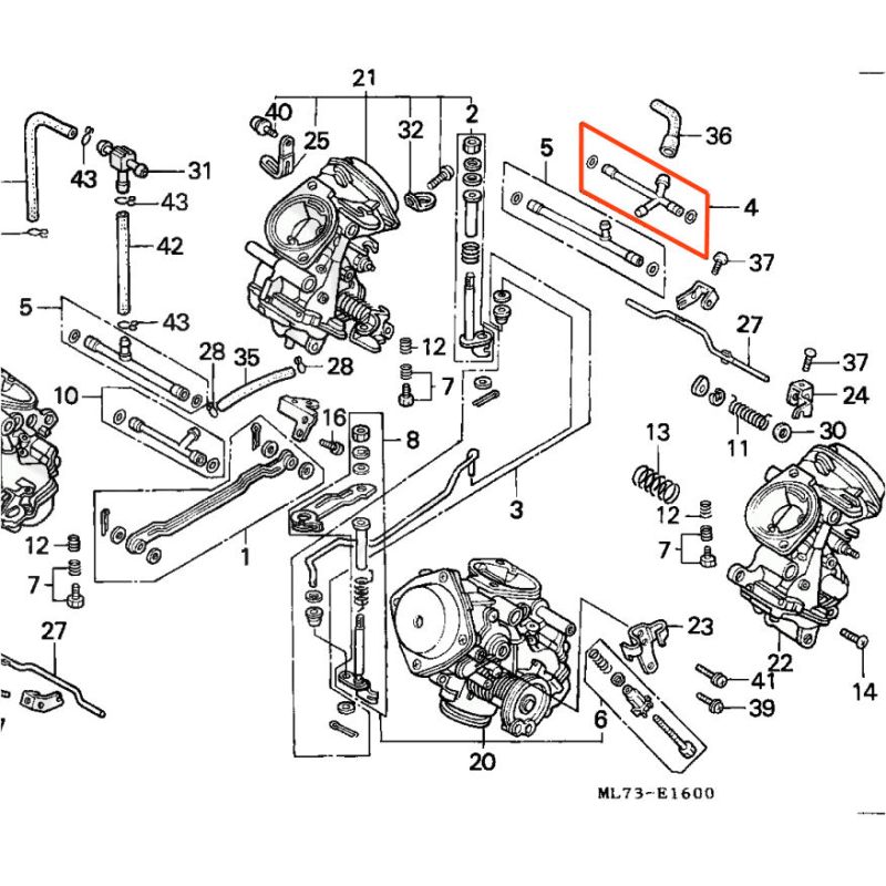 Service Moto Pieces|Carburateur - Tube de liaison - VFR750 -(RC24) - |Raccord - Joint de liaison|29,90 €