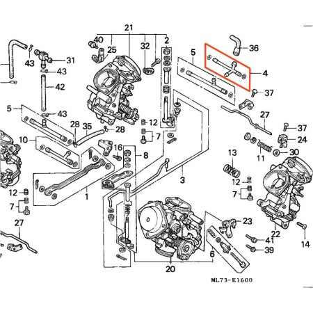 Carburateur - Tube de liaison - VFR750, VF1000, VF500