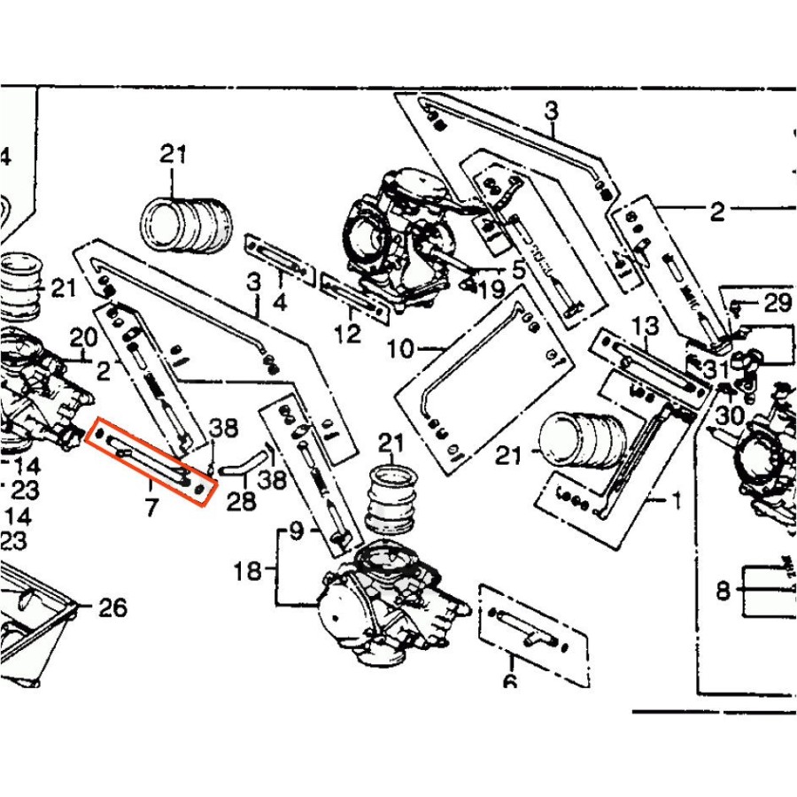 Service Moto Pieces|Moteur - Entretoise de Pipe d'admission - ST70|Pipe Admission|14,20 €