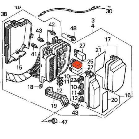 Service Moto Pieces|Fusible - relai - 10A - GL1500 .....|Relai Demarreur|59,90 €