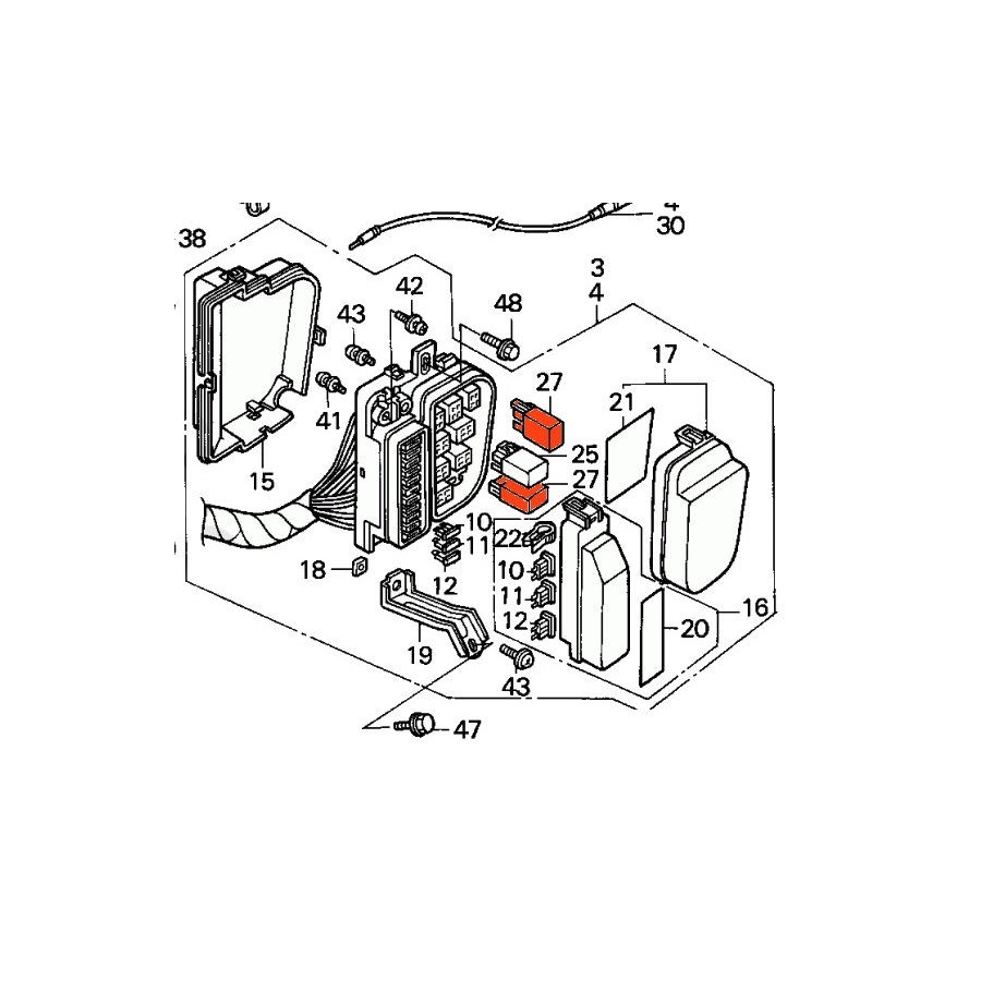 Service Moto Pieces|Demarreur - Relai - RF600/900 - XVZ1300/1600 ..... 4BH-81940-00|Relai Demarreur|48,69 €