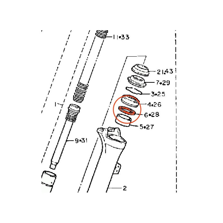 Service Moto Pieces|Fourche - Circlips 50mm |Fourreaux + kit + joint|4,00 €