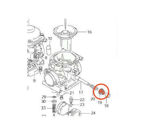 Carburateur - Plongeur - Mecanisme de starter - 13419-26E00