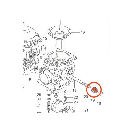 Carburateur - Plongeur - Mecanisme de starter - 13419-26E00