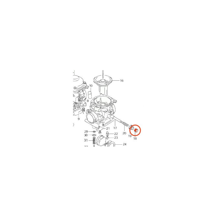 Carburateur - Plongeur - Mecanisme de starter - 13418-26E00
