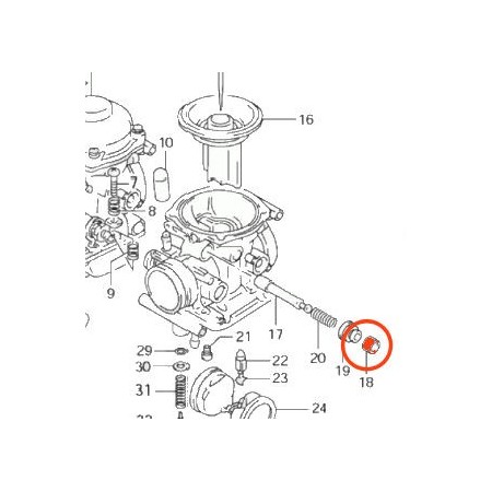 Carburateur - Plongeur - Mecanisme de starter - 13418-26E00