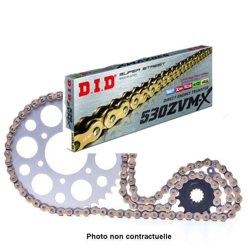 Transmission - Kit chaine - DID-ZVMX - 530-116-42-17 - Noir / Or - CB1000F (SC30)