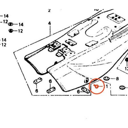 Carenage - Vis de maintien de selle - (x1)  - CB1100R