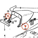 Carenage - Vis de maintien de selle - (x1)  - CB1100R