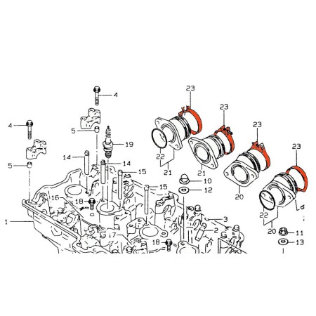 Service Moto Pieces|Pipe admission - Collier (x1) - ø49.00mm x Larg. 8.00mm - 09402-48208|Filtre a Air|7,10 €