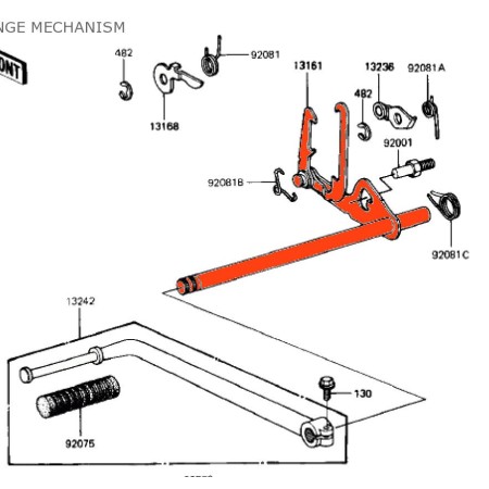 Axe de selecteur - 13161-1023 - KZ1100