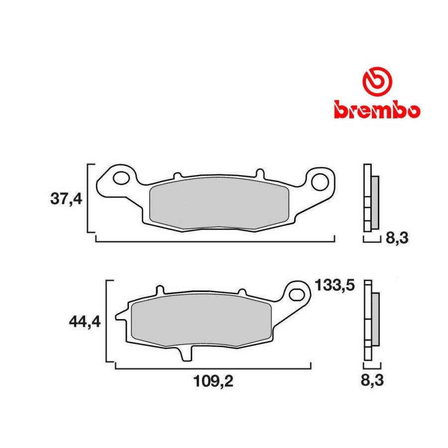 Frein - Jeu de Plaquettes - Droite - BREMBO - 07KA18LA