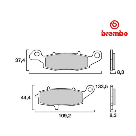 Frein - Jeu de Plaquettes - Droite - BREMBO - Race