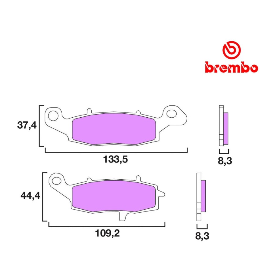 Service Moto Pieces|Frein - Jeu de Plaquettes - BREMBO - 07BB19SA - Suzuki - Yamaha - Aprilia - Ducati  - Brembo P4|Plaquette|59,90 €