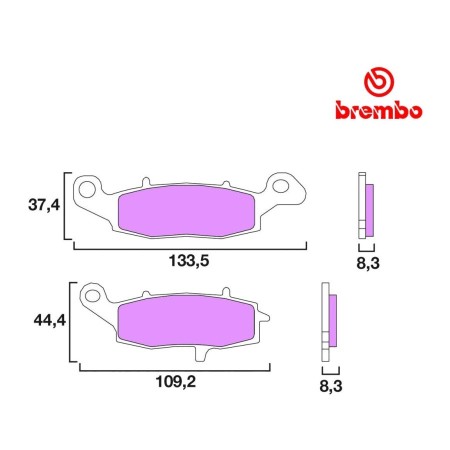 Frein - Jeu de Plaquettes - Gauche - BREMBO - Race