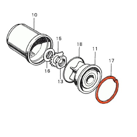 Moteur - Pompe a huile - Circlips - CB250 - CB350K