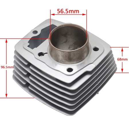 Service Moto Pieces|Moteur - Bloc cylindre + segment - piston - ø 56.50 mm - CB125s, CB15j, NX125, SL125, TL125, XL125|Culasse |156,32 €